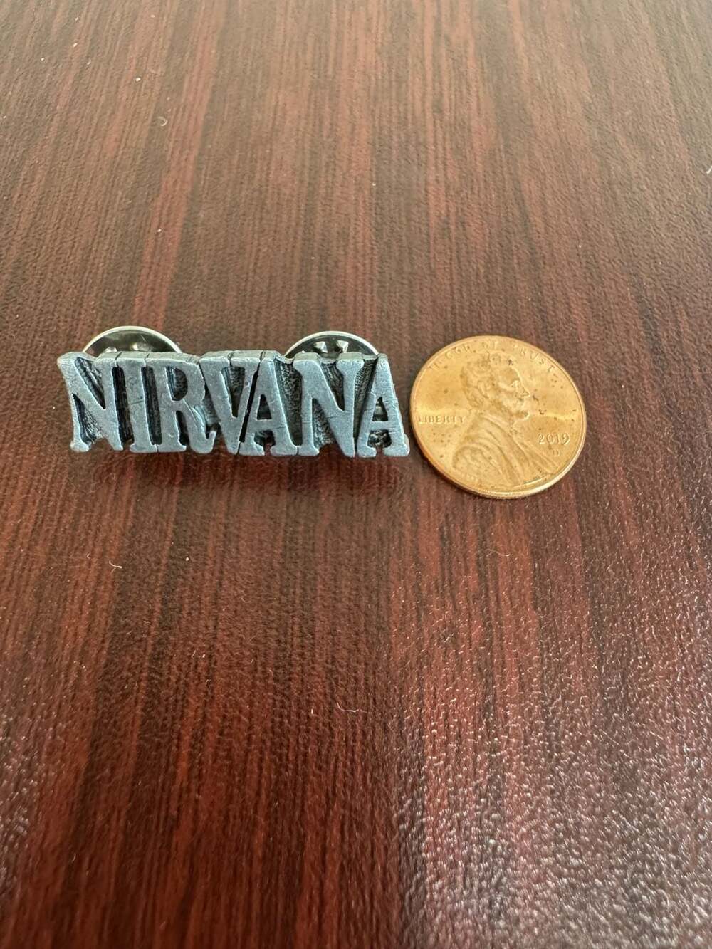 Vintage 1992 Nirvana Starline Heavy Metal Band Logo Lapel Pin